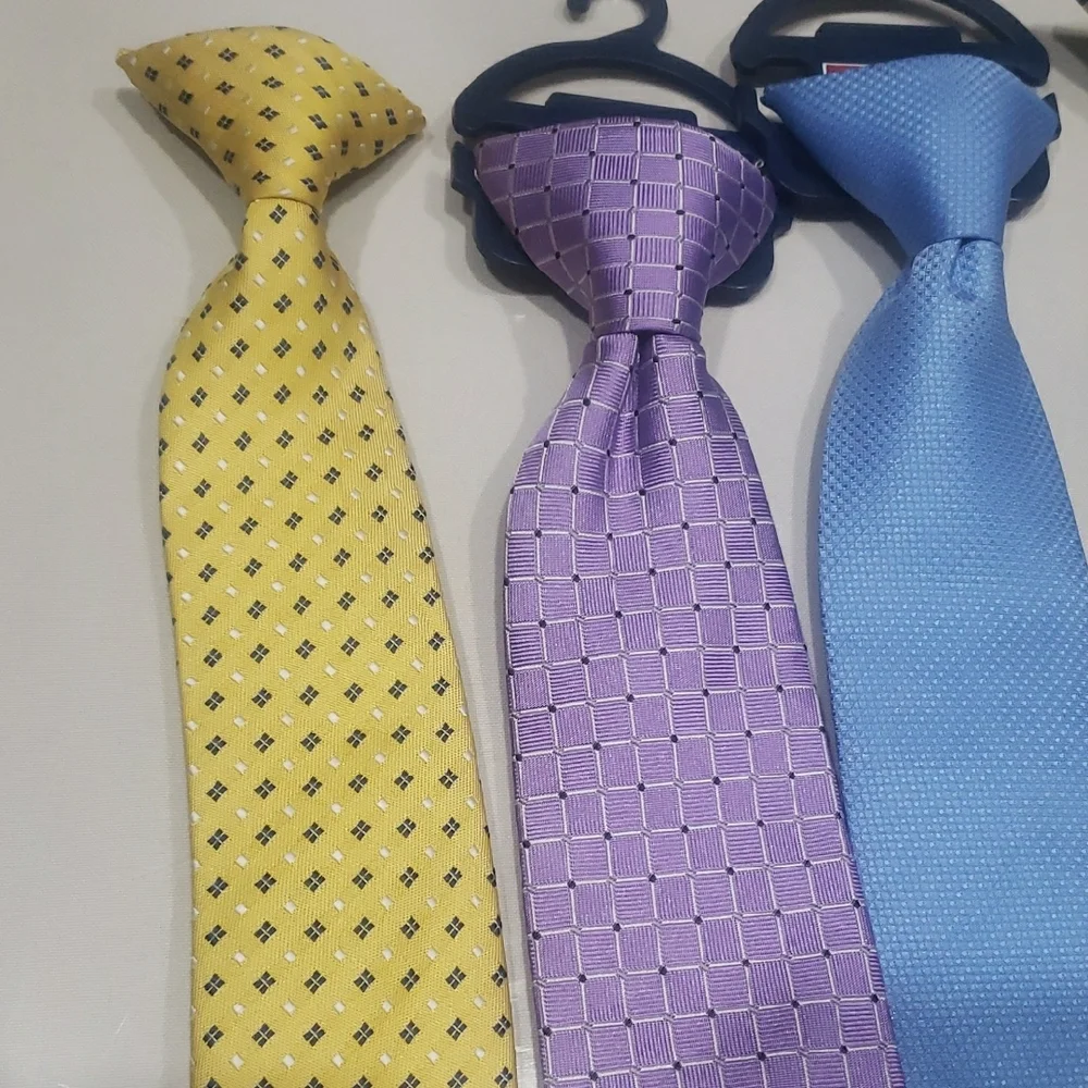 Chaps Kids Ties Set - Yellow, Purple, Blue